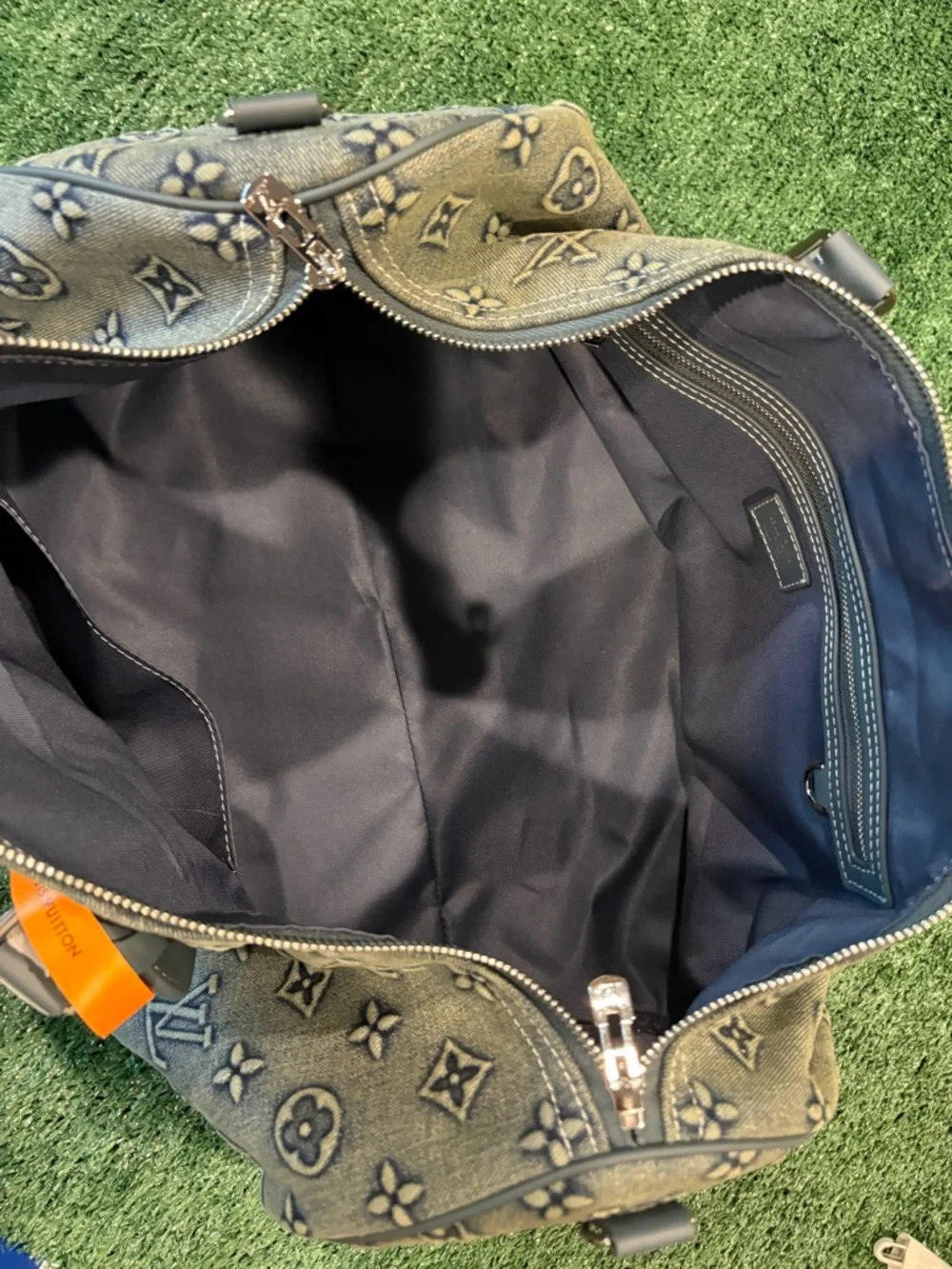 Louis Vuitton Gray Denim like Duffel Bag - Picture 5 of 6